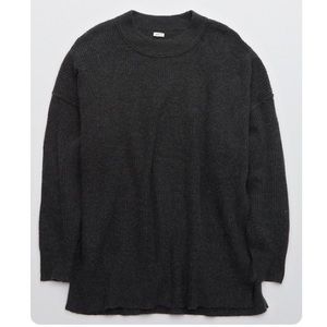 Aerie waffle knit oversized crewneck